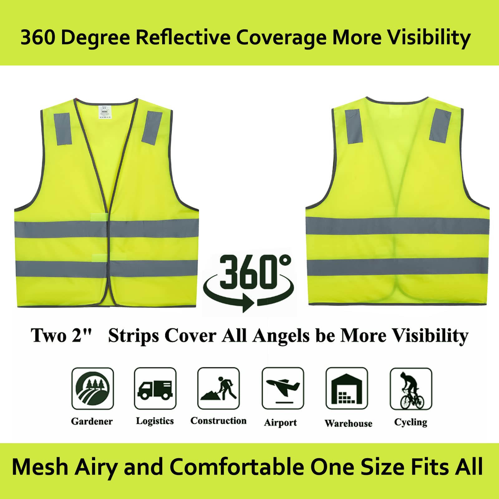 Lavori-AK safety vest with 360-degree reflectivity for all-weather safety.