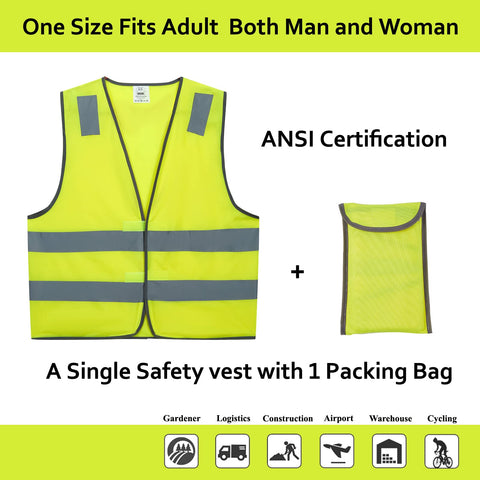 Lavori-AK safety vest packed in its bag for compact storage.