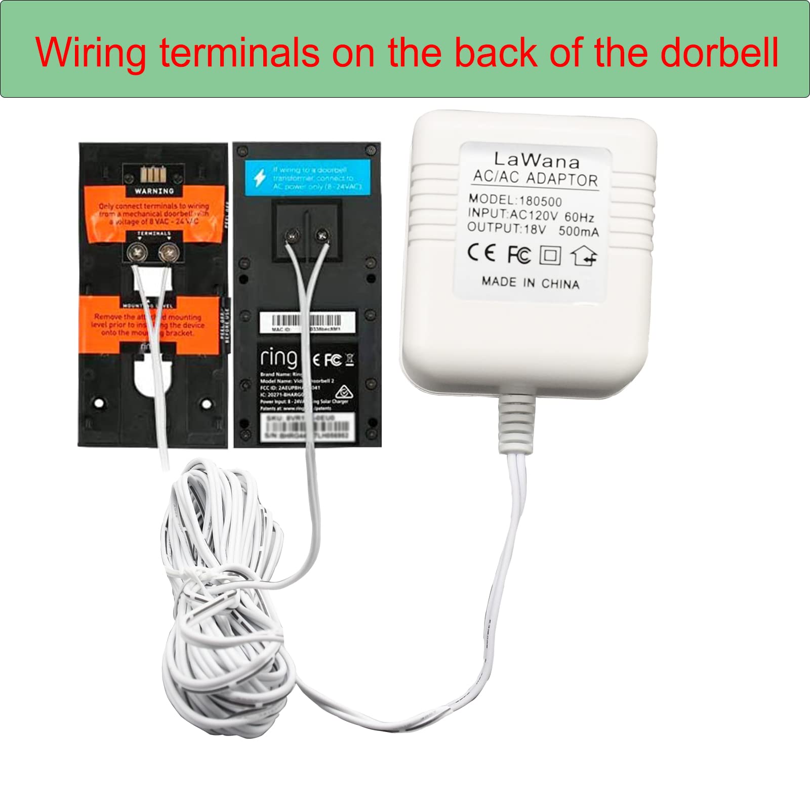 LaWana easy installation guides wiring through the wall for a clean setup