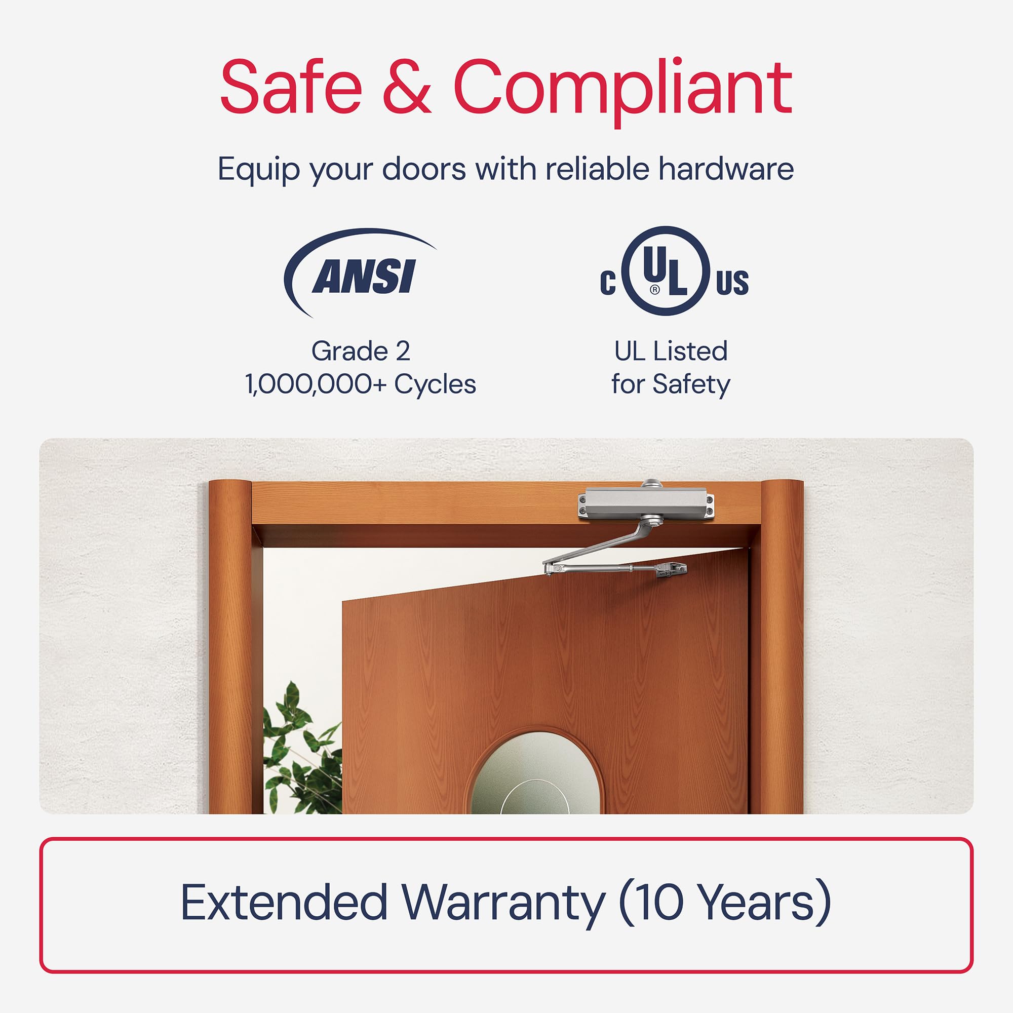 Lawrence LH534 hands-free closing supports quiet operation
