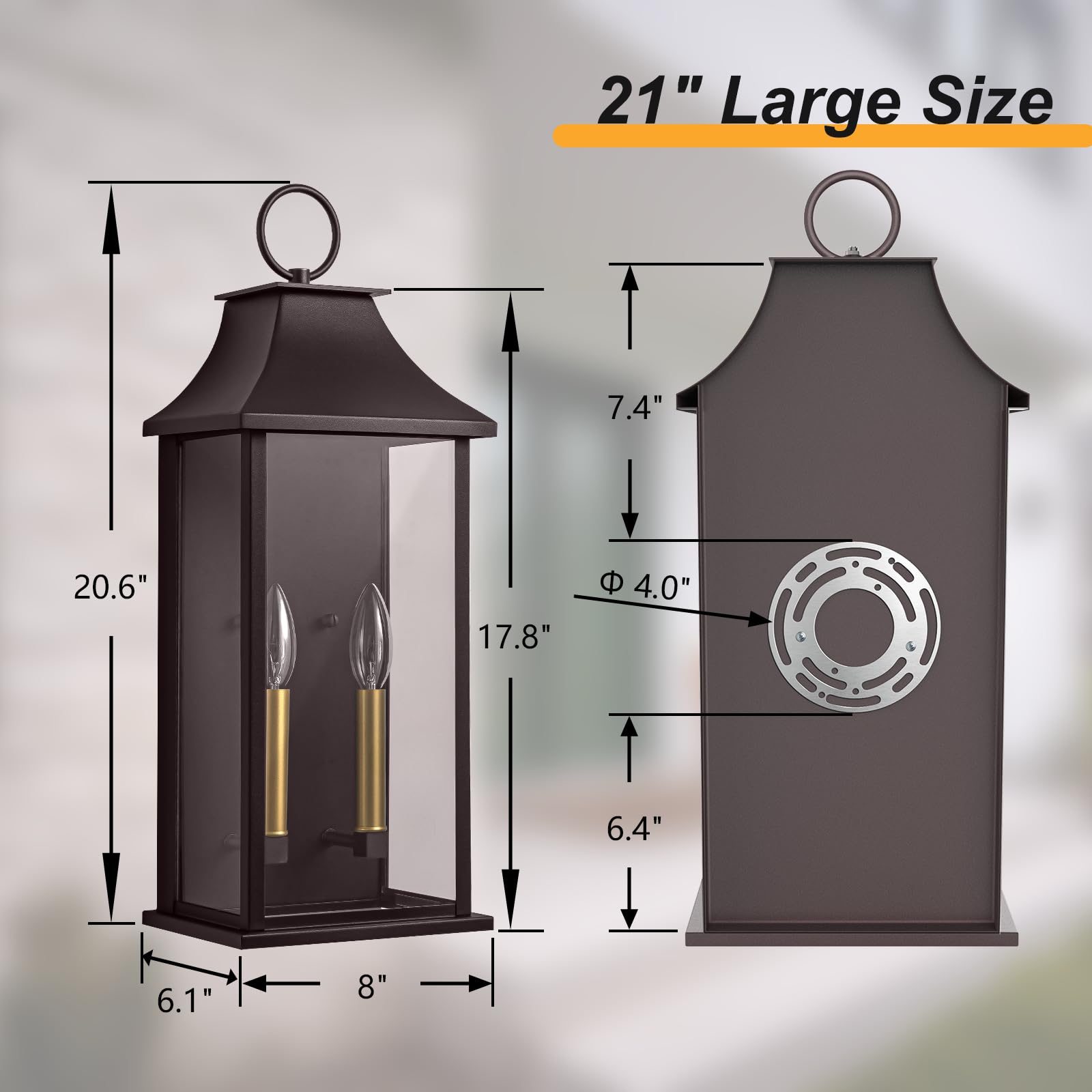 Lawyettle modern exterior wall sconce with glass panels for a contemporary look
