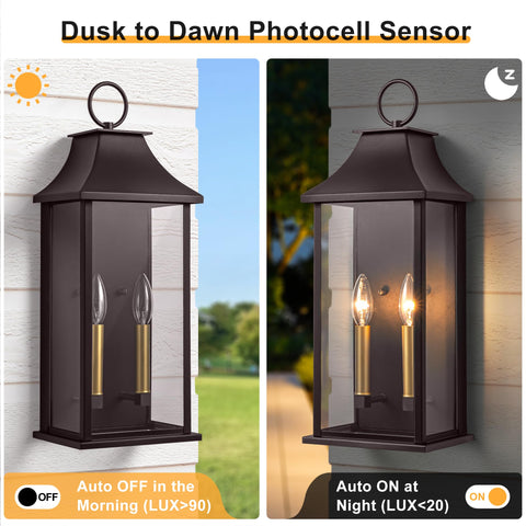 Lawyettle oil rubbed bronze porch light enhances curb appeal
