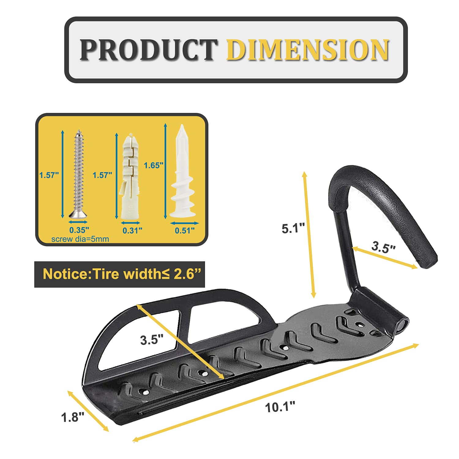 Laxama includes stainless steel screws and anchors for durable mounting