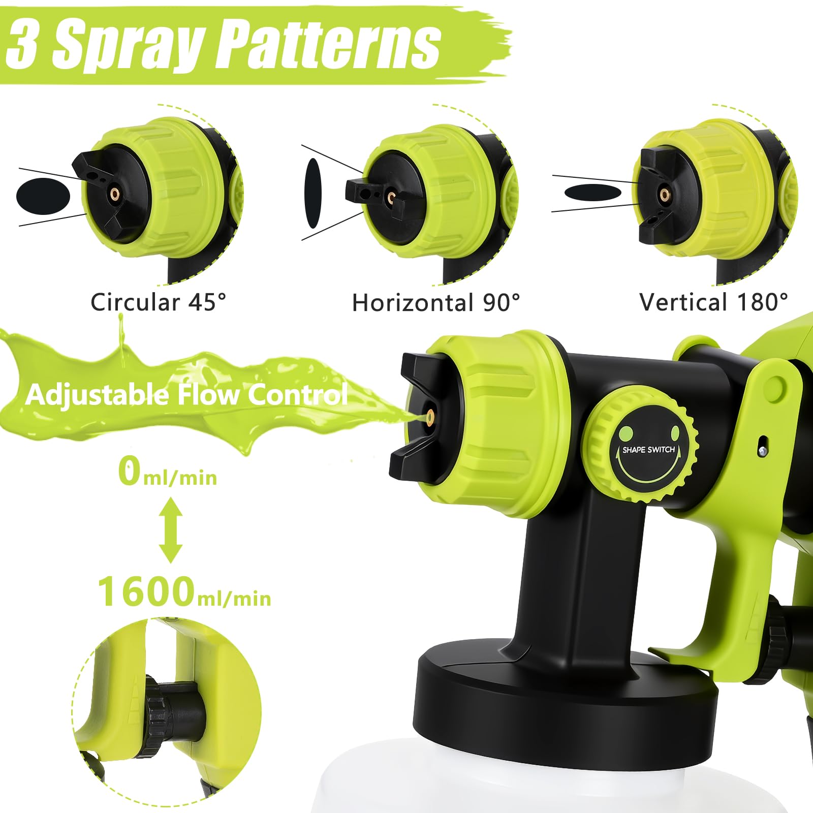 Laxsima cordless sprayer with brass nozzles for versatile coverage.
