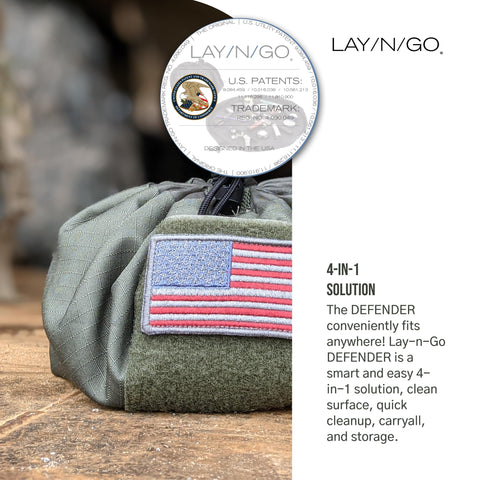 Lay-n-Go Defender bag exterior ready for machine wash