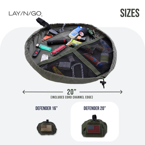 Lay-n-Go Defender bag patch area for personalization