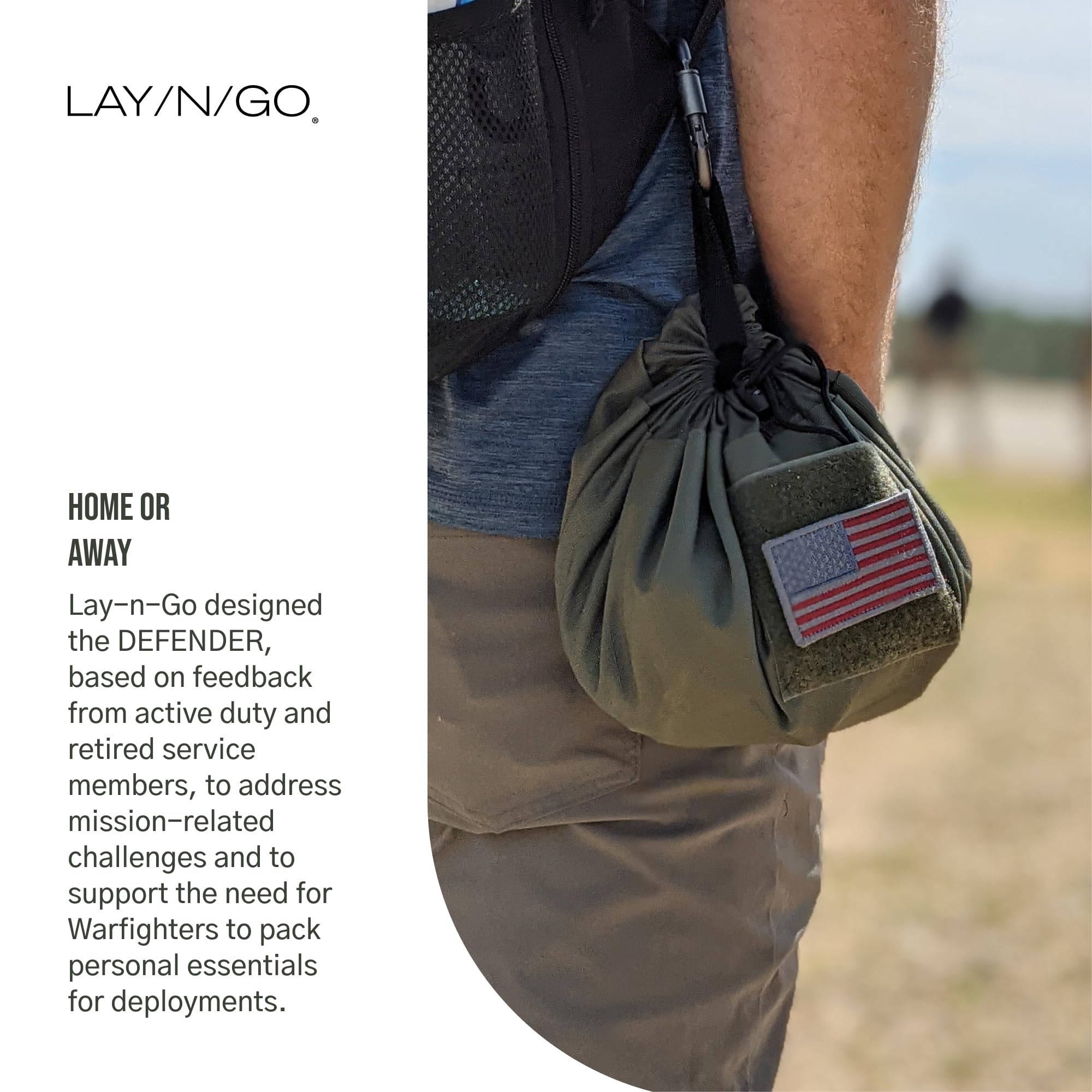 Lay-n-Go Defender bag compact travel-ready design in a bag