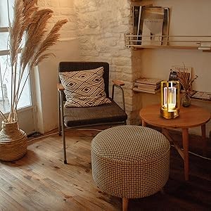 LAYSHINEEN sturdy aluminum frame lamp on a living room table