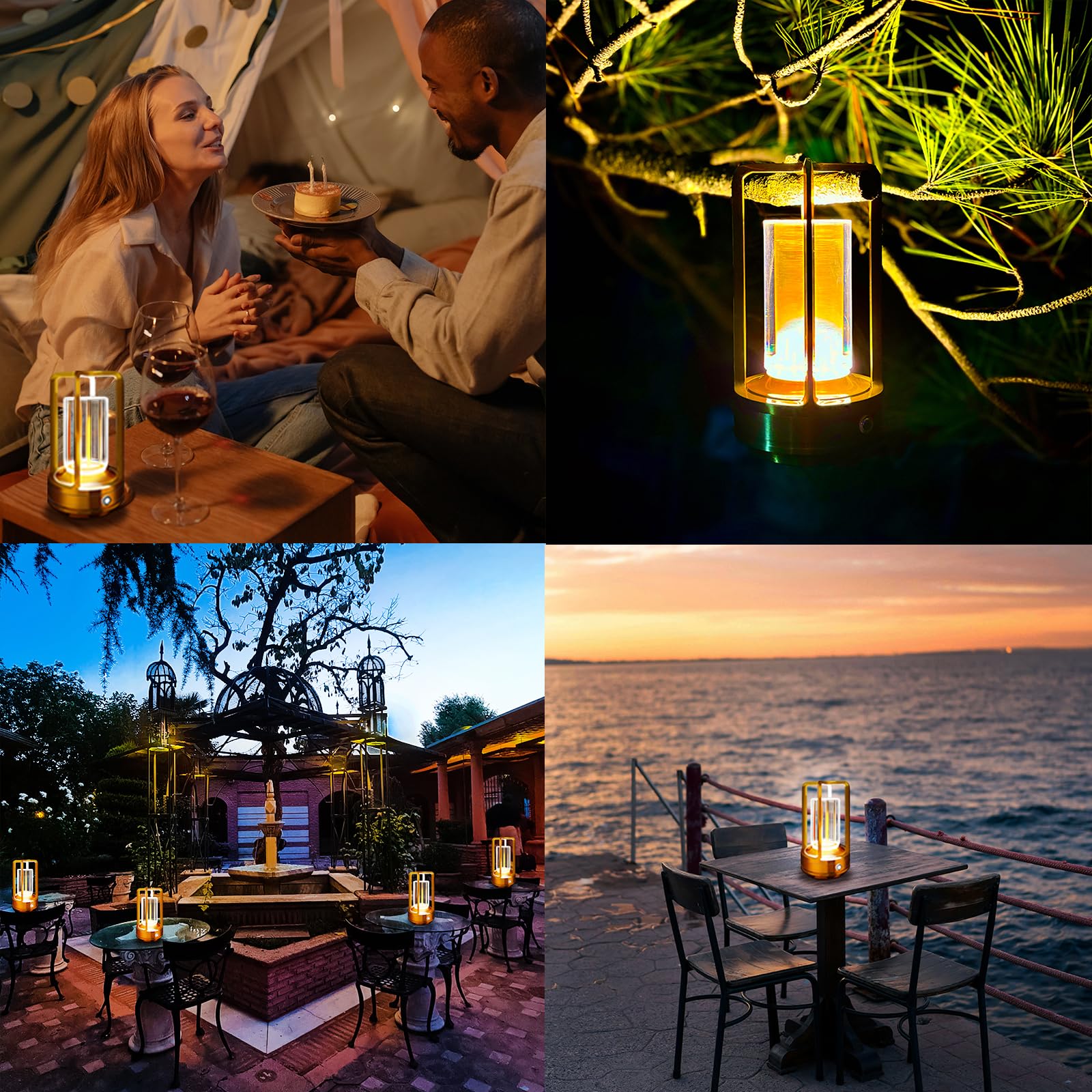 LAYSHINEEN compact design fits camping, patio, and desk setups.