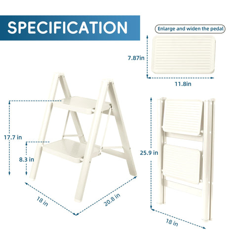 Layshineen folded step stool compact for tight spaces and travel.