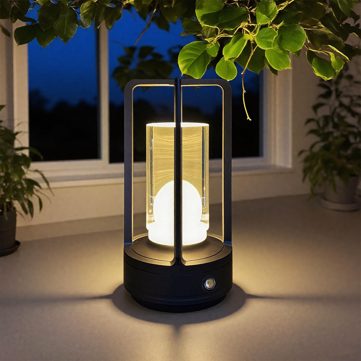LAYSHINEEN portable metal table lamp for versatile indoor and outdoor lighting.