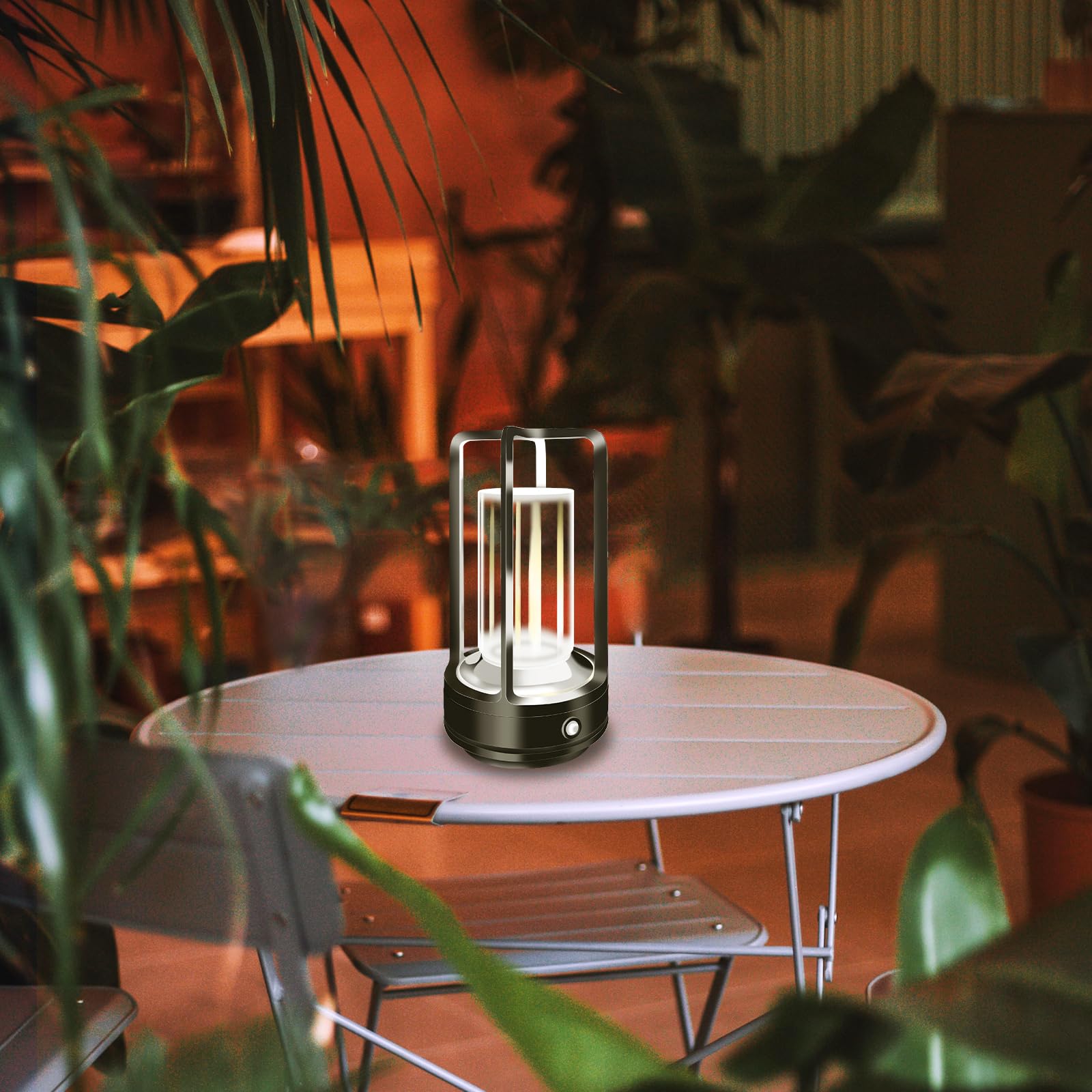 LAYSHINEEN USB charging supports cordless use during outdoor gatherings.