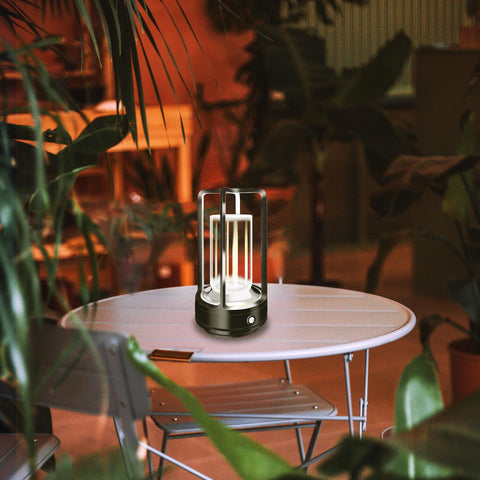 LAYSHINEEN USB charging supports cordless use during outdoor gatherings.