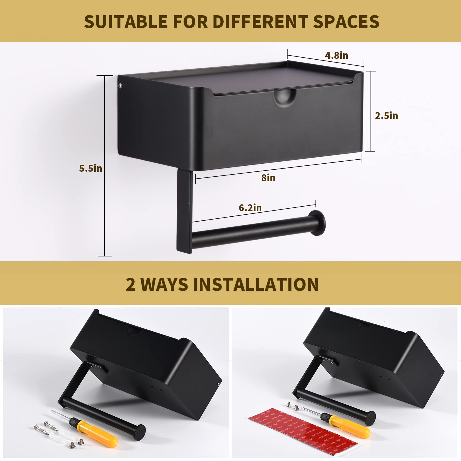 LAYUKI installation hardware included ensures quick, secure mounting