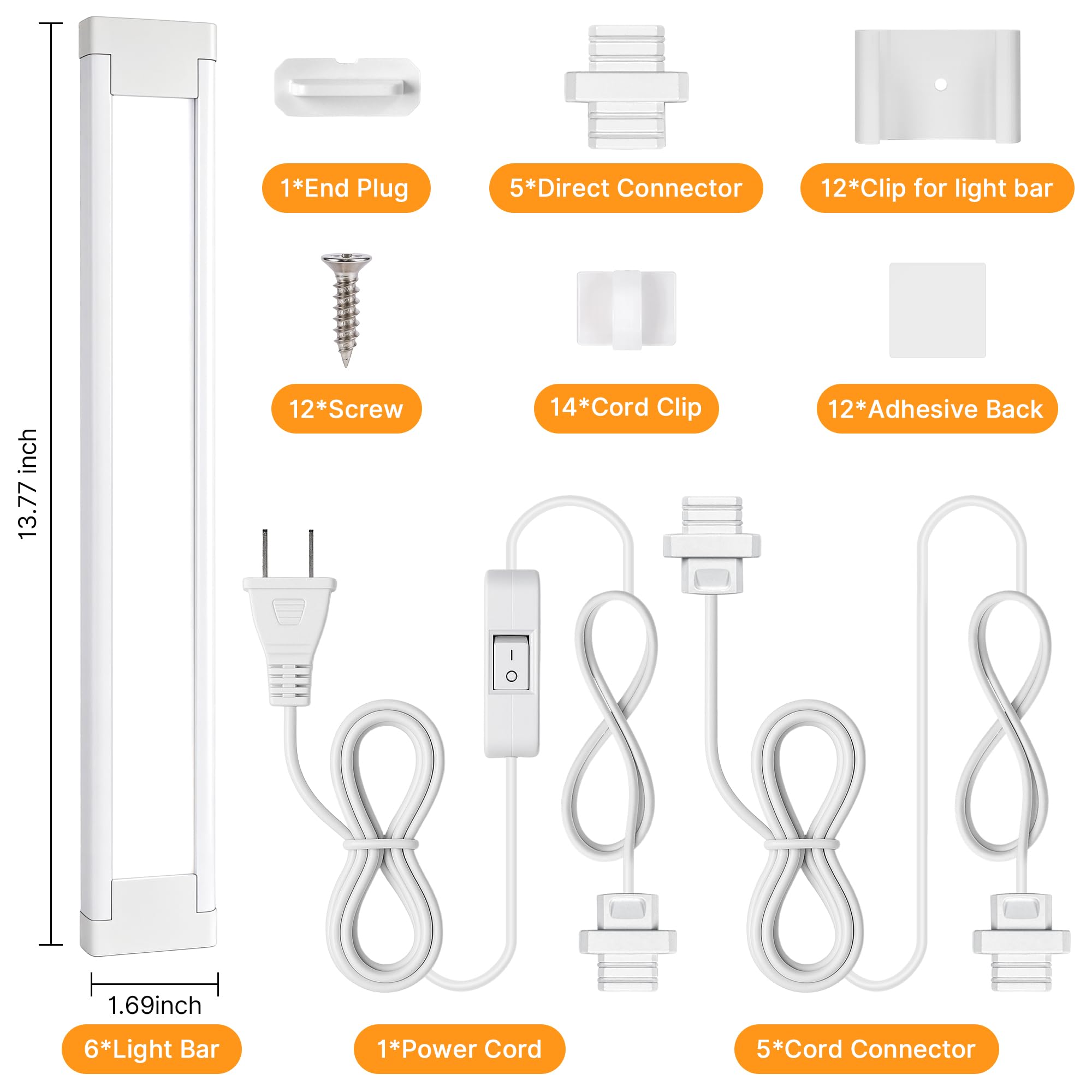 Lazukes 6500K bright white LED illuminating kitchen shelves clearly