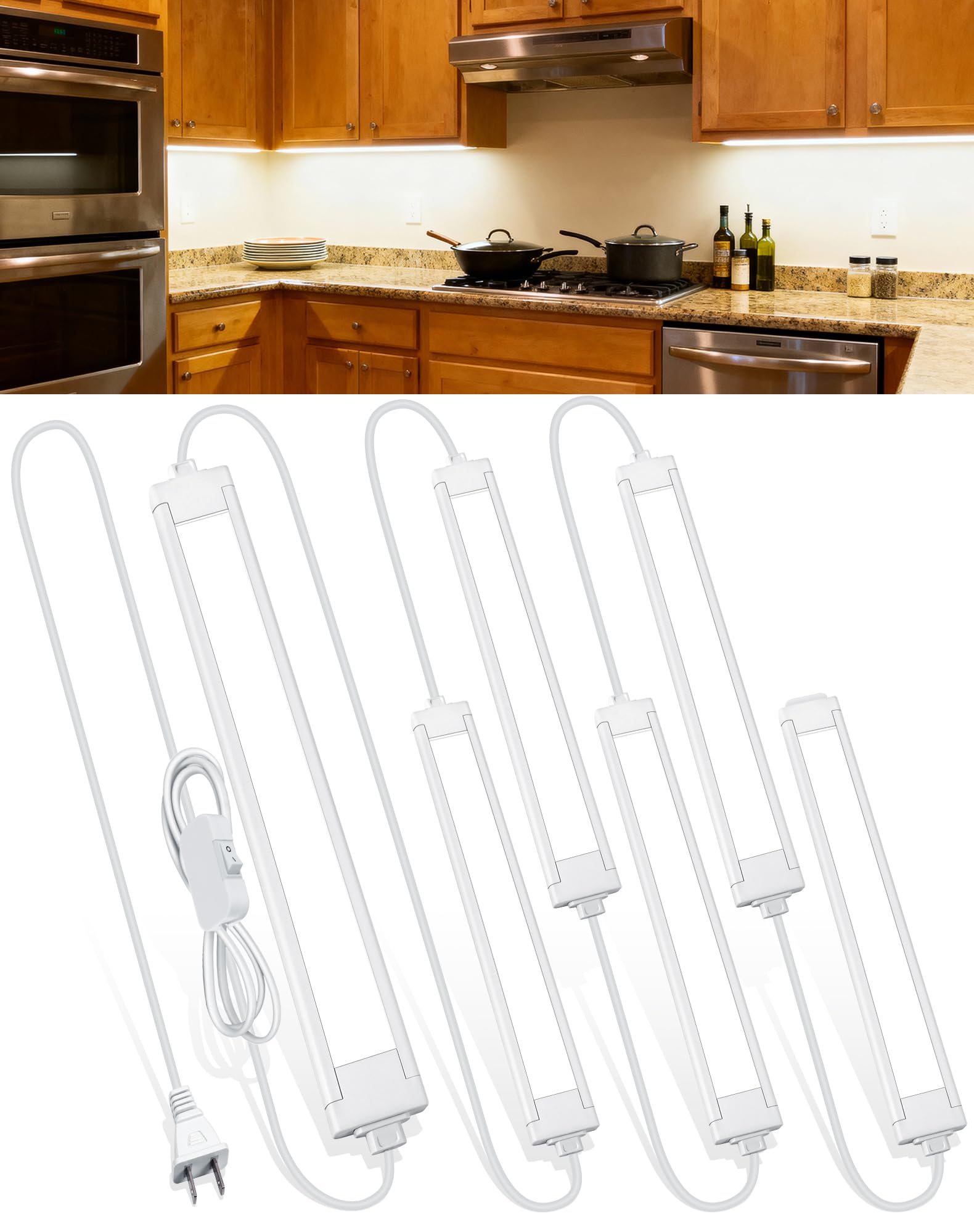 Lazukes six pack under cabinet lights main unit installed for a slim kitchen look