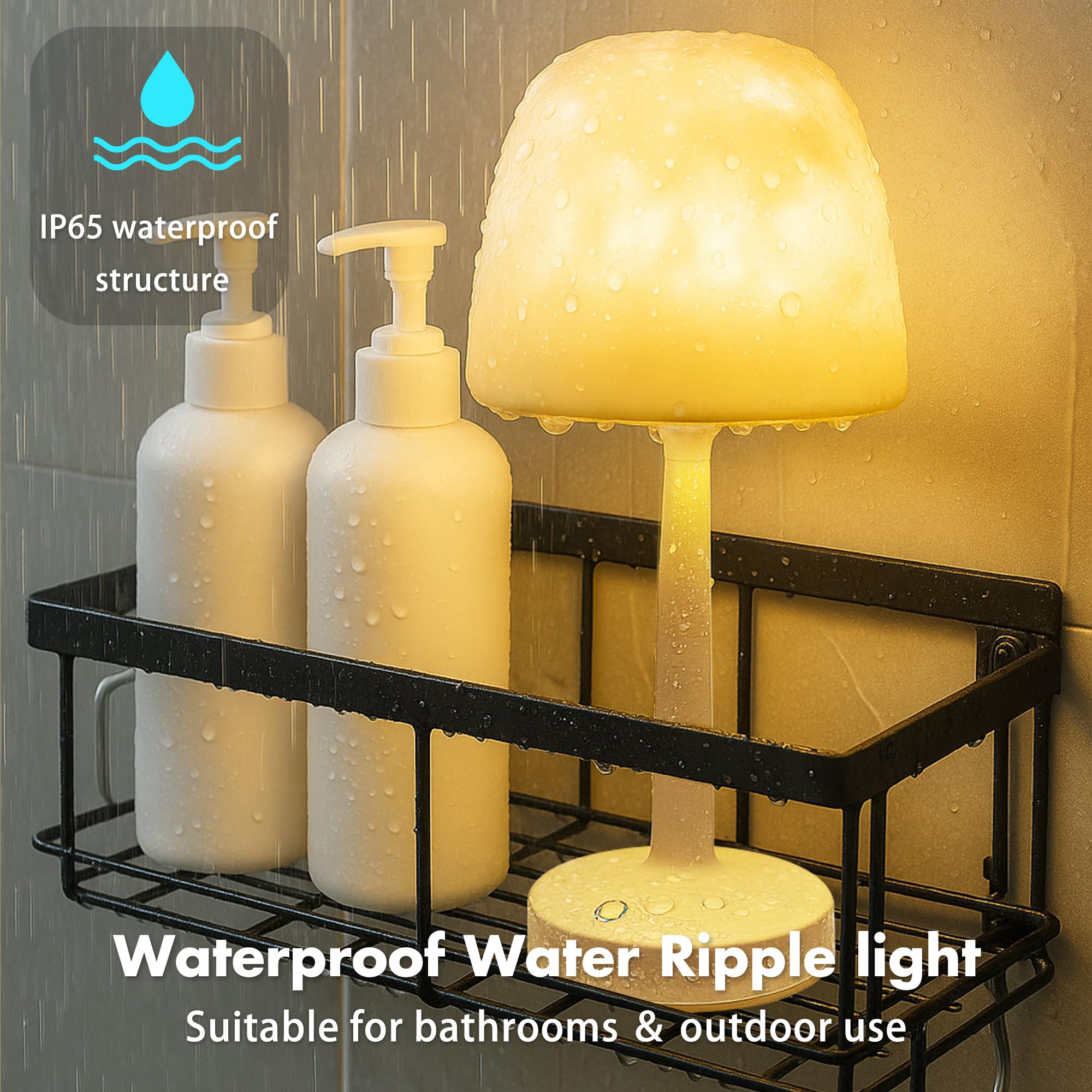 Lazukes cordless bathroom lamp offers flexible placement with long-lasting battery.