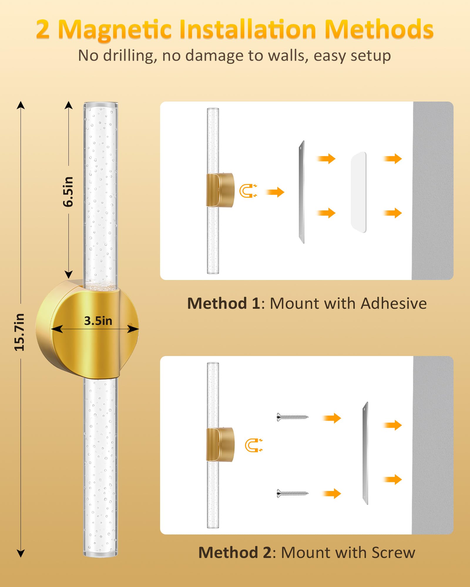 Lazukes gold wall sconce with remote control for easy use.