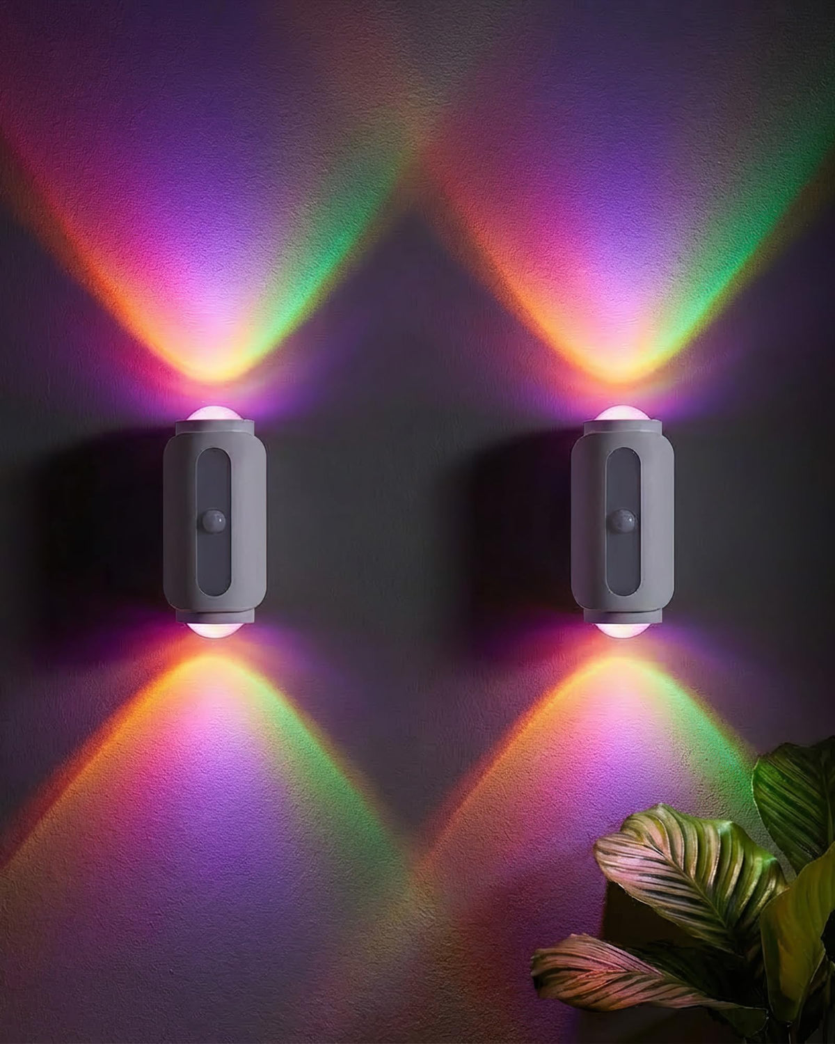 Lazukes motion sensor wall light two-pack mounted on wall for cordless hallway lighting