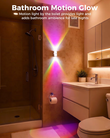 Lazukes RGB mode light showing warm to cool tones for versatile mood lighting