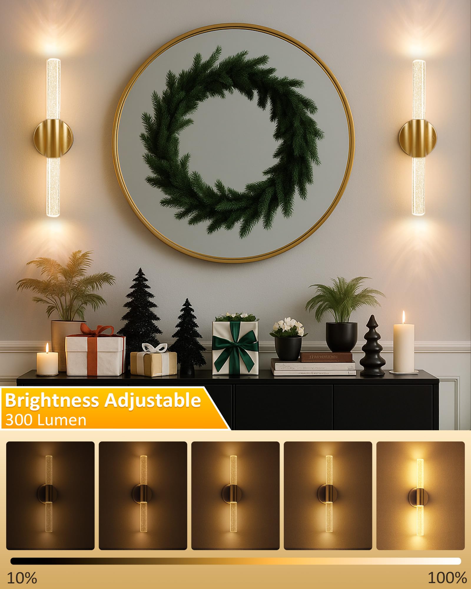 Lazukes sconce includes a timer to save energy.