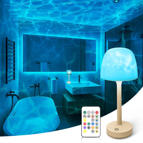 Lazukes waterproof shower lamp with remote control for hands-free bathroom lighting.