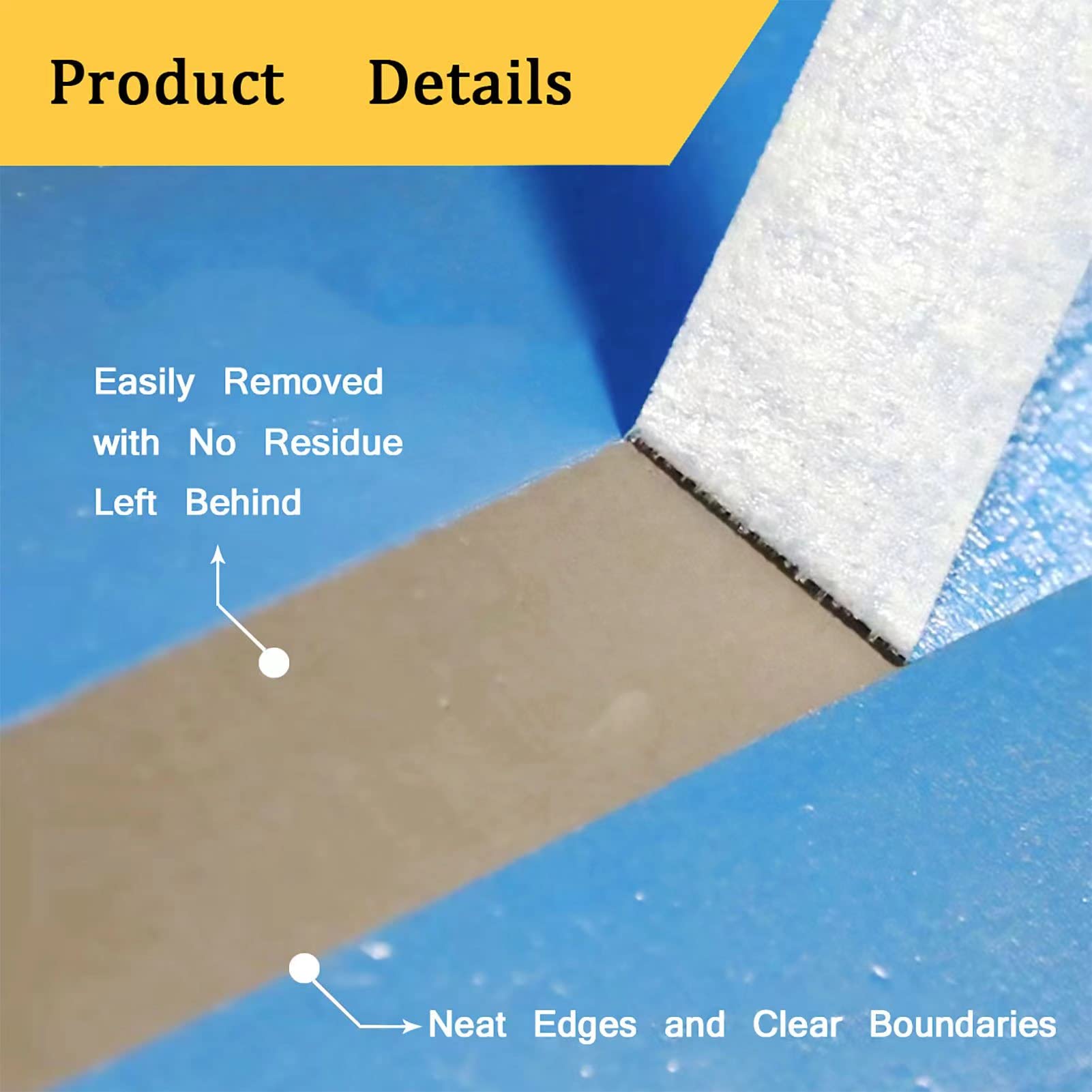 Close-up of Lazybug Studio masking tape adhesive and conformable backing
