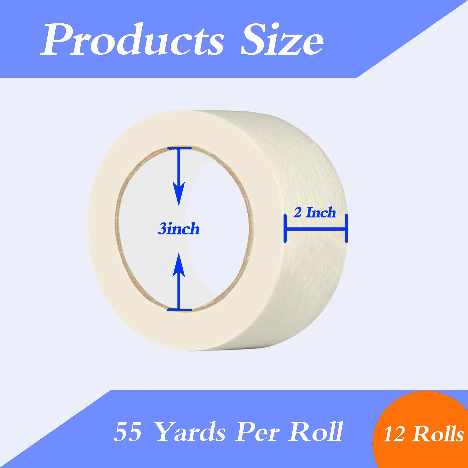 Lazybug Studio masking tape shows wide adhesion for trim areas