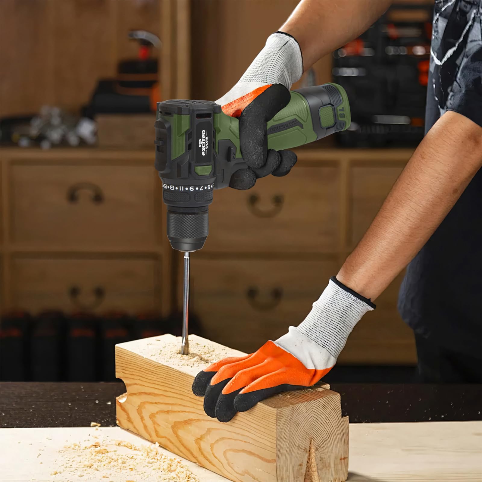 LAZYLAND 17V drill battery pack for long-lasting power.