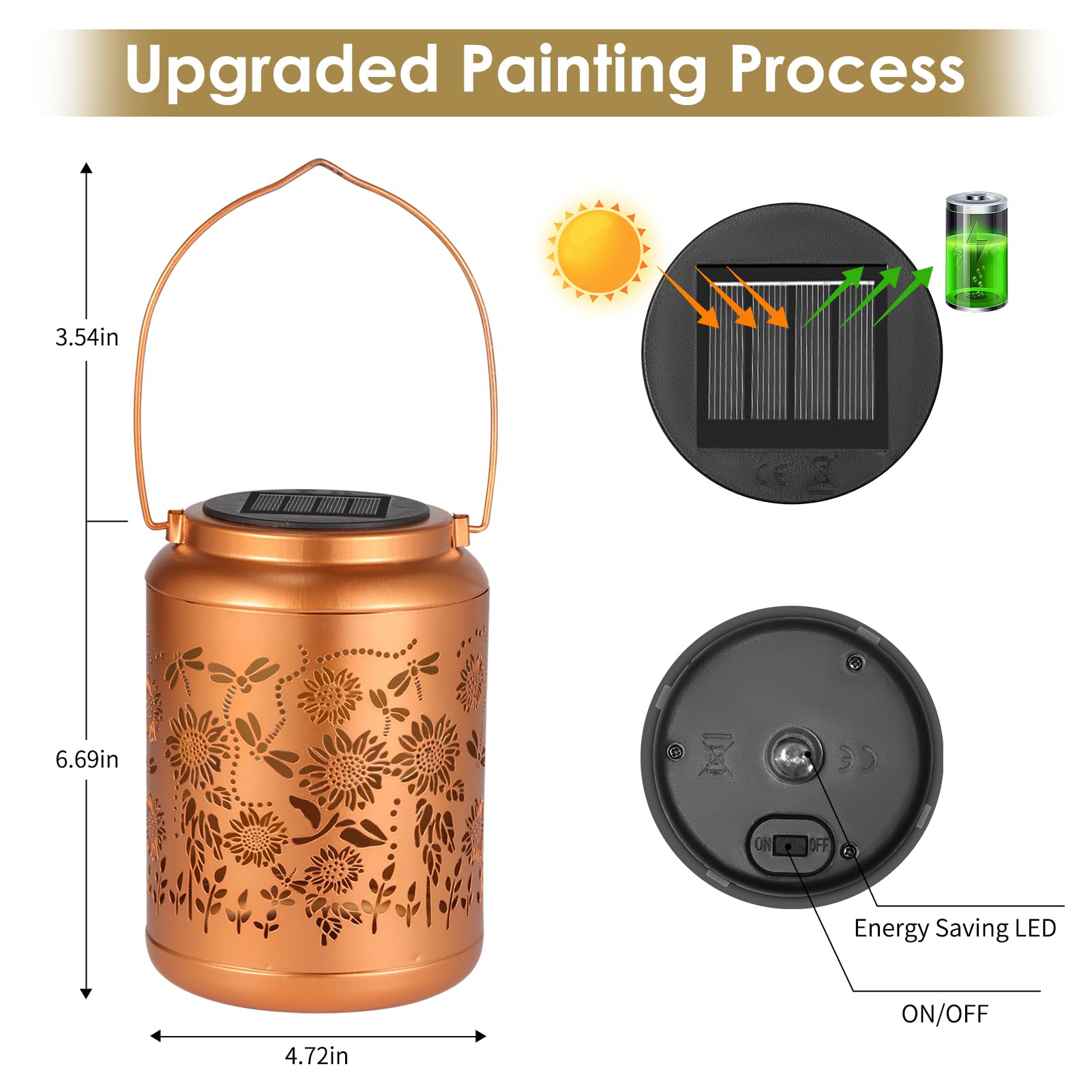 Lazzgan solar sunflower lantern along garden path inviting guests