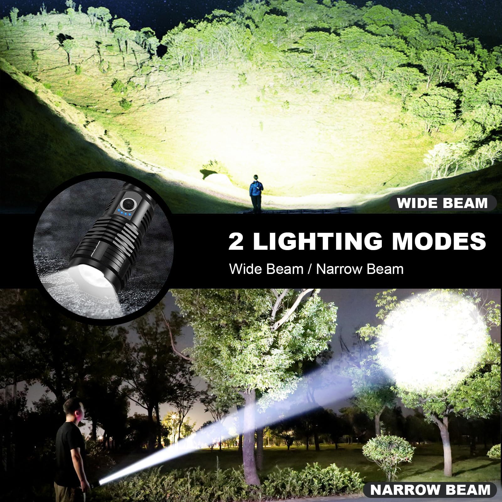 LBE IPX7 waterproof flashlight ready for rain and wet conditions.