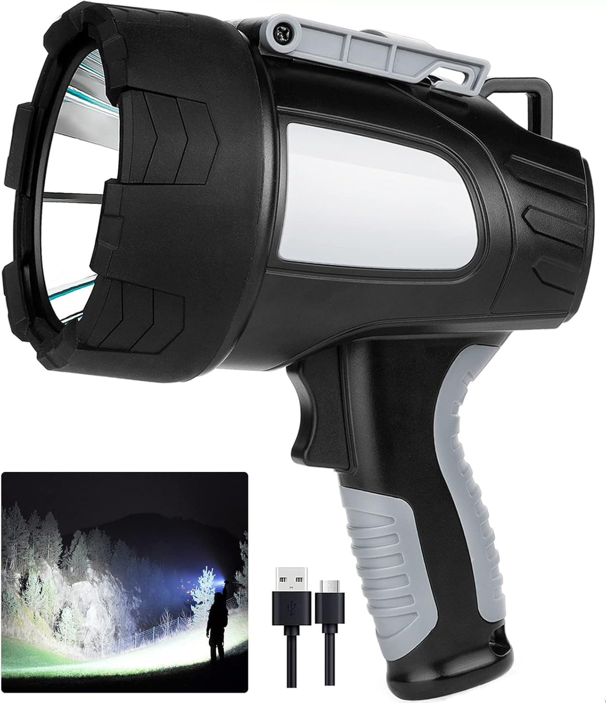 LBE rechargeable spotlight front light for outdoor tasks with high visibility