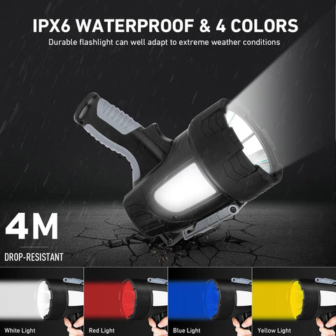 LBE spotlight USB charging with power bank output for devices