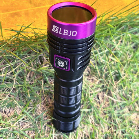 LBJD Blacklight UV Flashlight 5.4-inch ergonomic design for comfortable handling.
