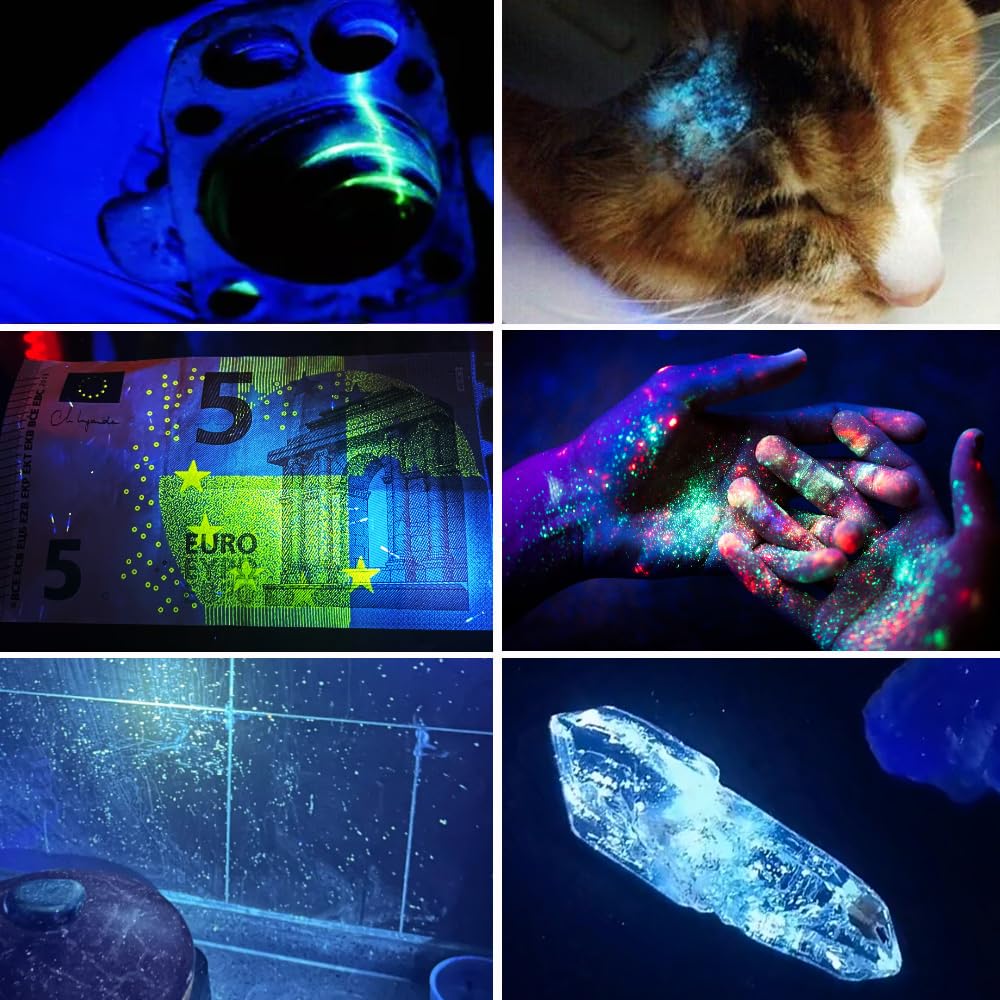 LBJD Blacklight UV Flashlight 365±5nm tuning supports reliable fluorescence results.