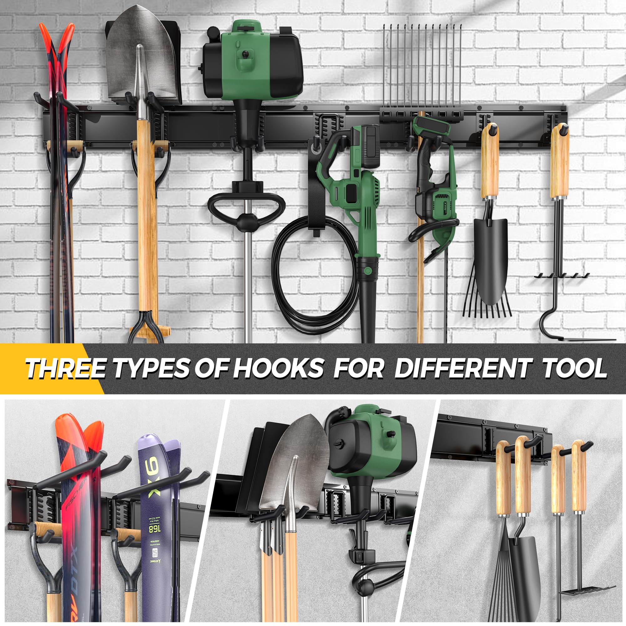 LBT tool organizer installed on stud wall shows secure mounting in garage.
