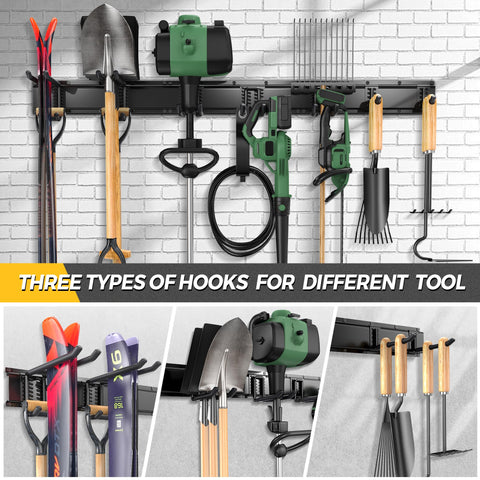 LBT tool organizer installed on stud wall shows secure mounting in garage.