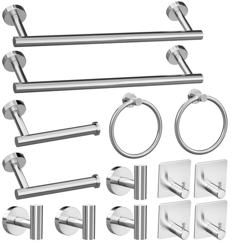 Lckppt bathroom hardware set on wall with brushed nickel finish for a cohesive look.