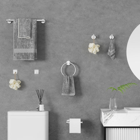 Lckppt bathroom organization setup showing a complete 10-piece kit.