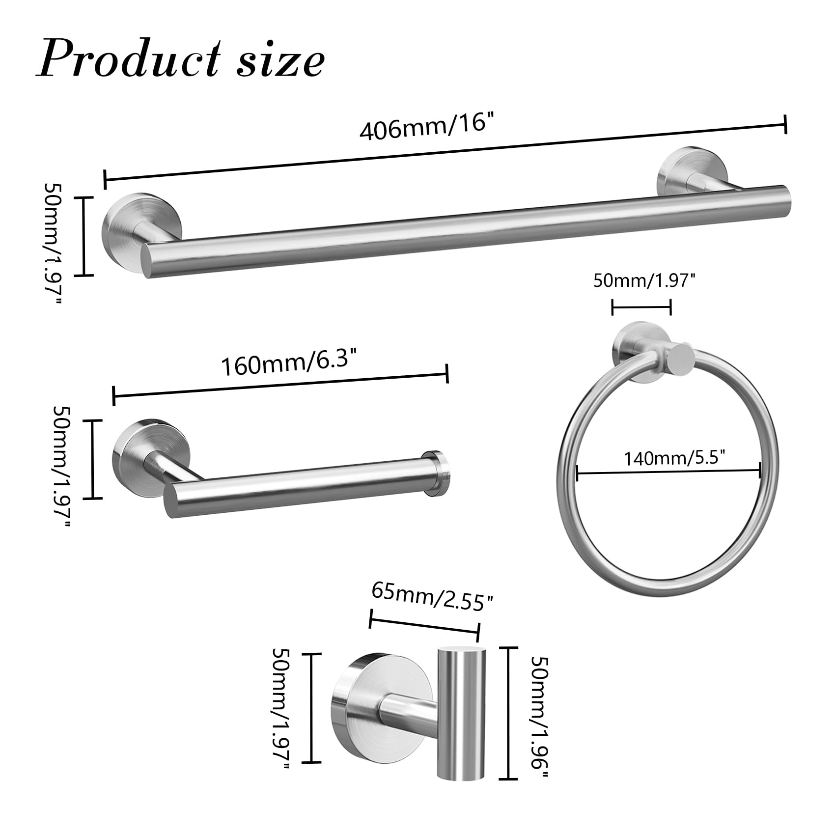 Lckppt brushed nickel toilet paper holder duo for convenient access.