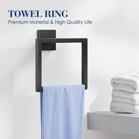 Lckppt toilet paper holder in matte black keeps essentials within easy reach.