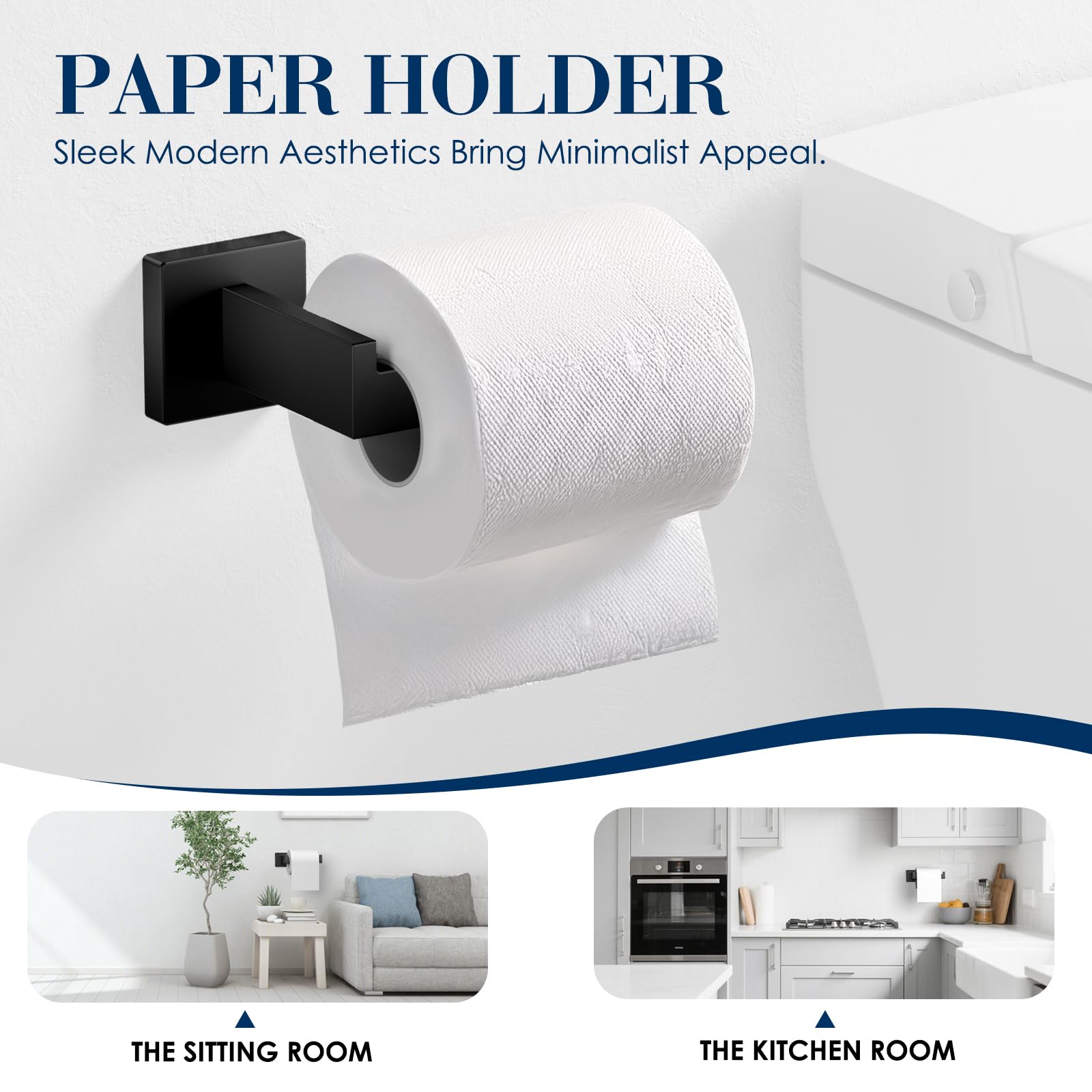 Lckppt four towel hooks in matte black maximize hanging storage.