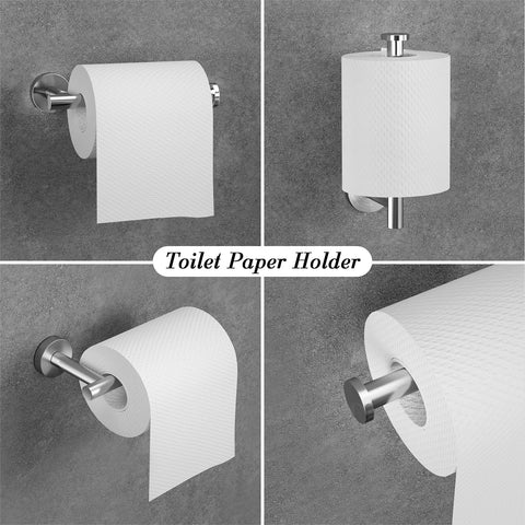 Lckppt towel rack double-rod in brushed nickel ready for everyday towels and use.