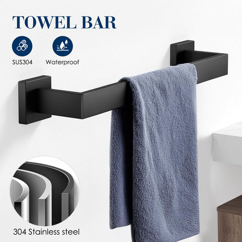 Lckppt towel ring in matte black adds compact elegance and quick towel access.