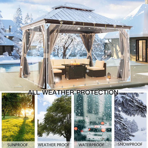 LC&QS Greenhouse-friendly tarp for clear insulation and wind protection.