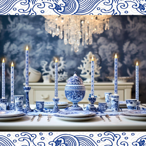 LCZLUMIPRO warm white LED glow enhances dining tables without wax mess.