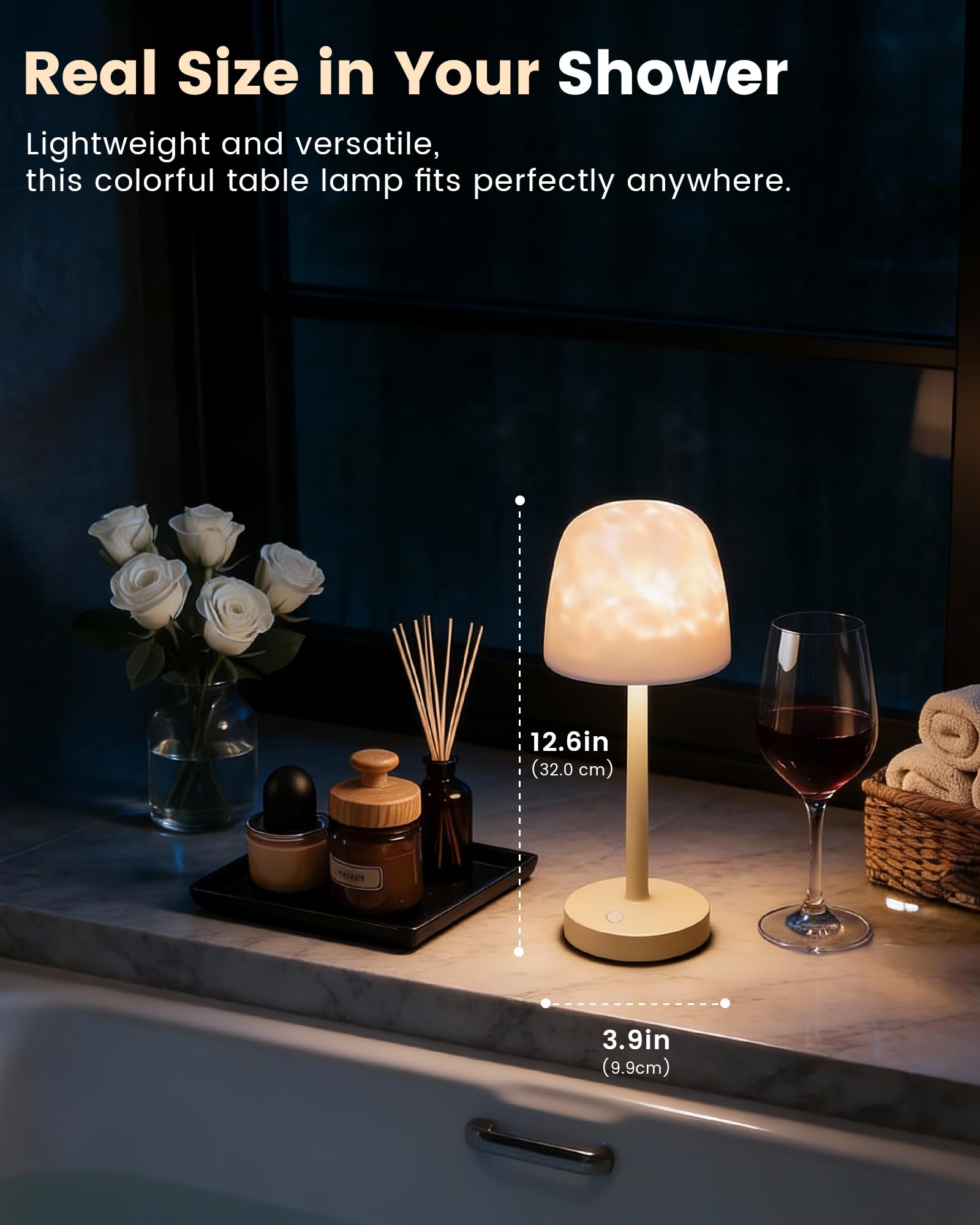 LCZYUYU 5000mAh battery provides cordless lighting for hours
