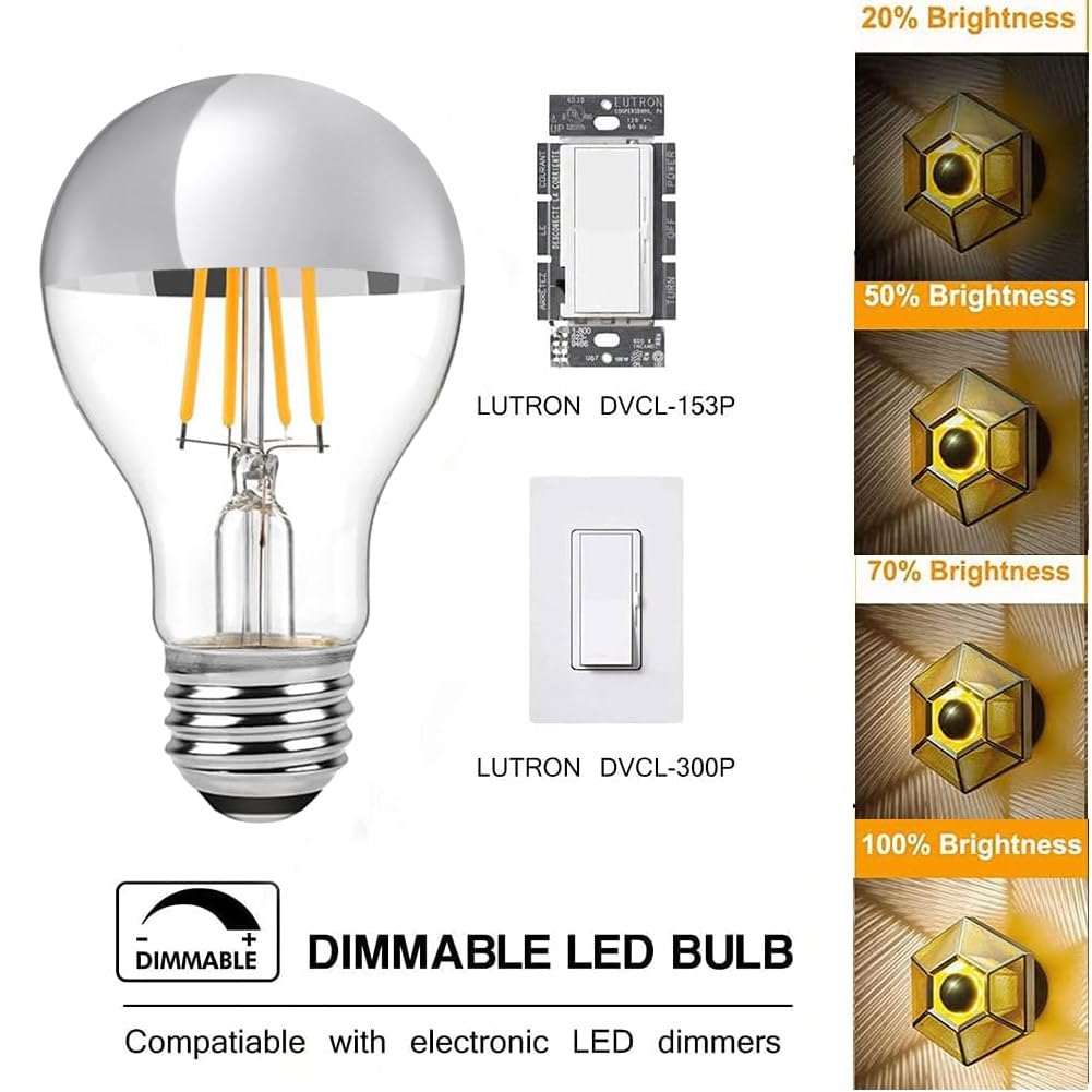 LDCHIUEN edison-style clear glass bulb adds nostalgic charm to lamps.
