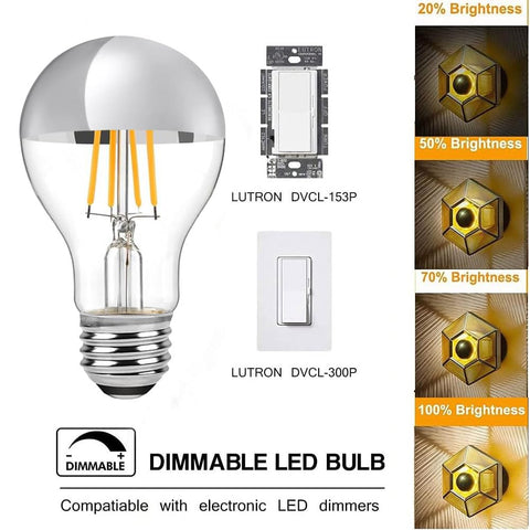 LDCHIUEN edison-style clear glass bulb adds nostalgic charm to lamps.