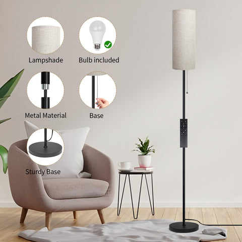 Ldeco floor lamp includes an LED bulb for immediate use and efficiency.